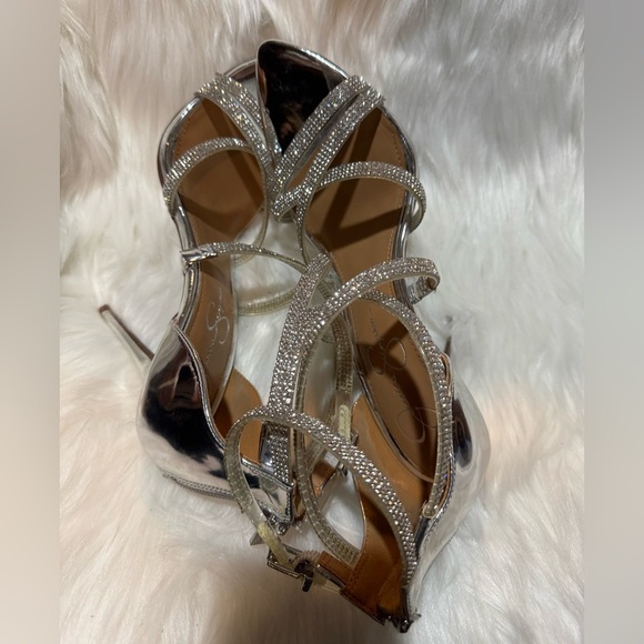 Jessica Simpson Silver Glamorous Heels - Picture 2 of 9